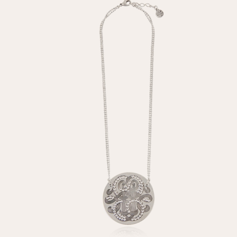 GAS BIJOUX  Diva strass necklace silver
